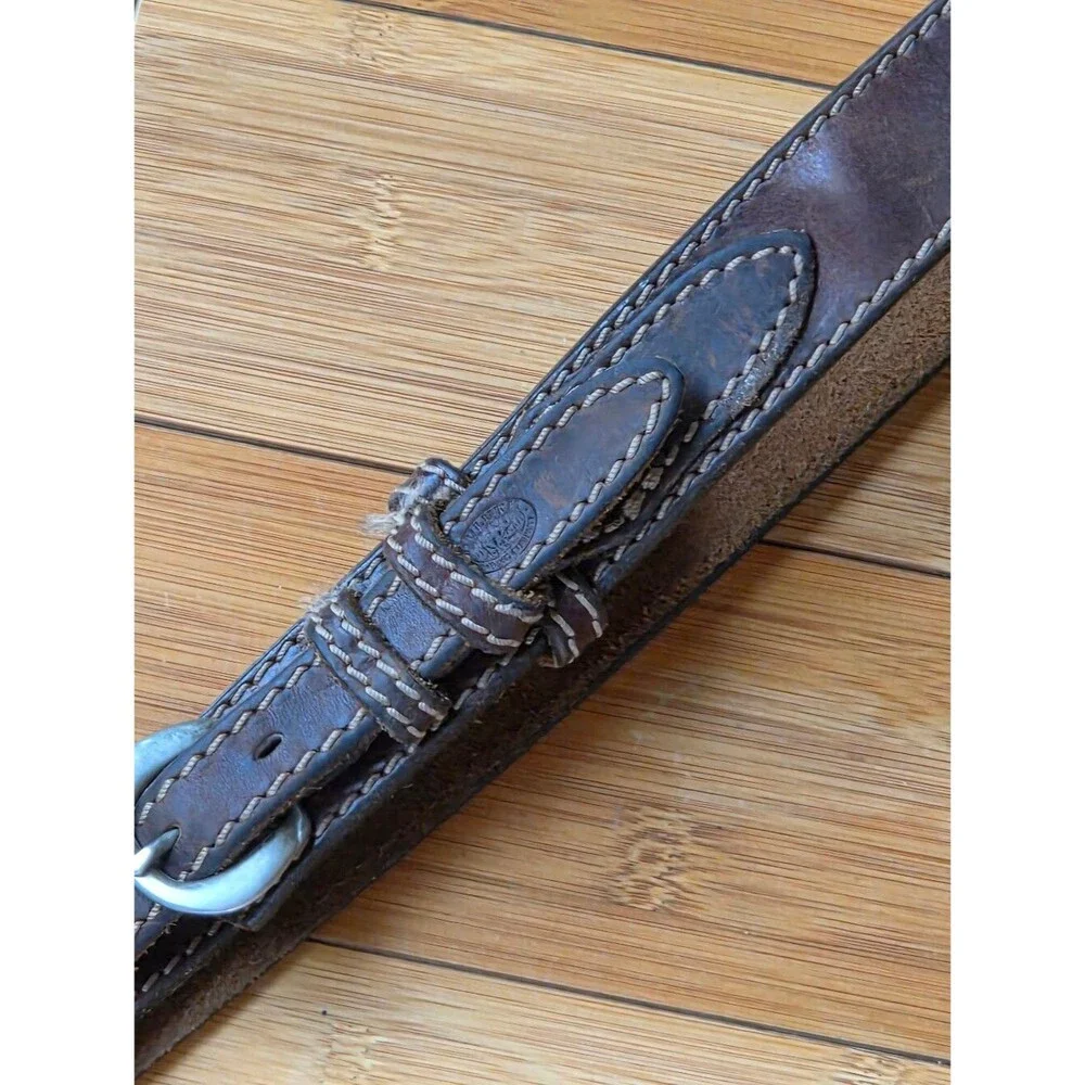 Duluth Trading Company Men's Ranger Leather Western Work Belt‎ Sz 38 Brown 90013